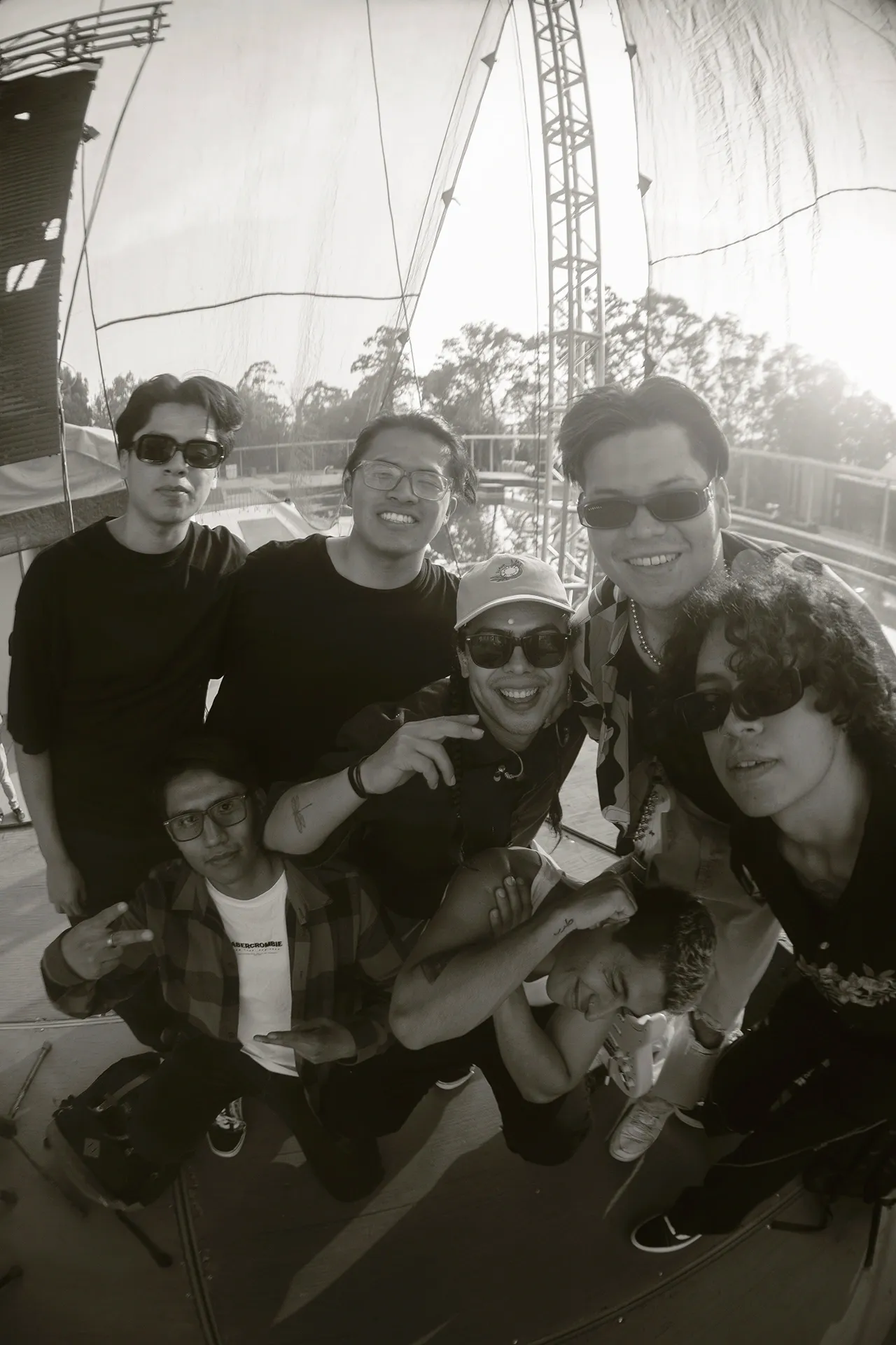 Equipo en el escenario